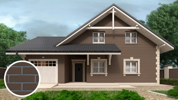 Облицовочный пустотелый, М-150,120x250x65, коричневый, Маркинский КЗ