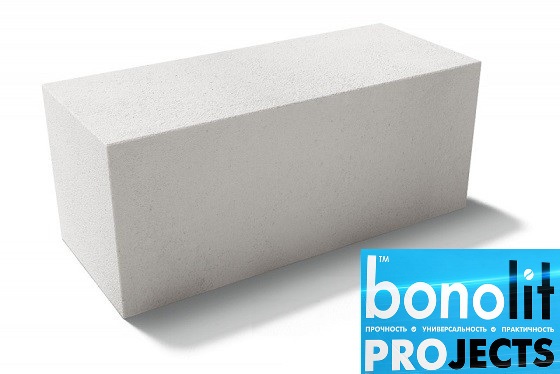 Газобетонный блок Bonolit Projects Дмитров (AeroStone) D500 B3,5 F100 600х200х400